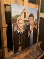 Load image into Gallery viewer, Friends in American Gothic Joey and Phoebe