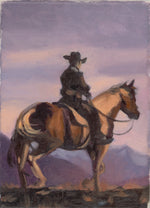 Load image into Gallery viewer, Cowboy art on Cliffside
