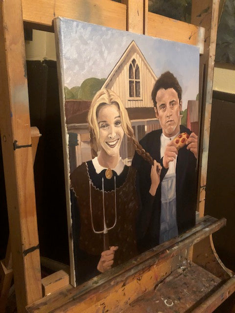 Friends in American Gothic Joey and Phoebe
