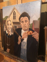 Load image into Gallery viewer, Friends in American Gothic Joey and Phoebe
