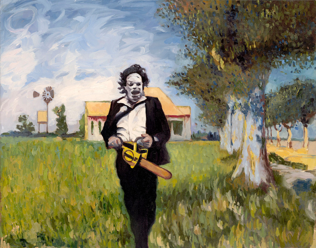 Leatherface in a Van Gogh Print Shop