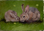 Load image into Gallery viewer, Bunnies in the Grass Paintings
